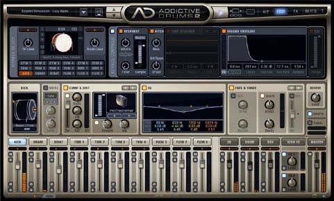 Addictive Drums 2 bietet edle Schlaginstrumenten-Sounds im Baukastenprinzip.