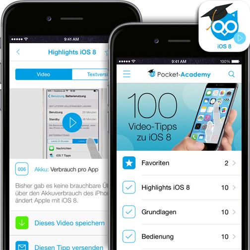100 Video-Tipps zu iOS 8 für iPad & iPhone