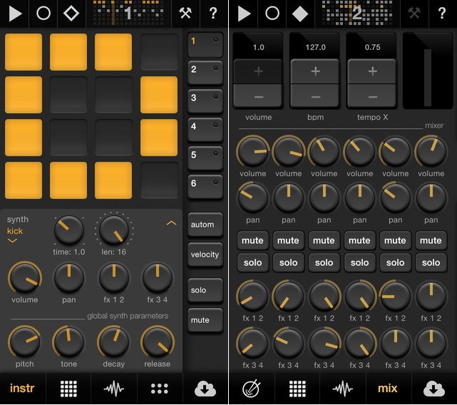 Elastic Drums - Drum-Synthesizer App von O-G-SUS