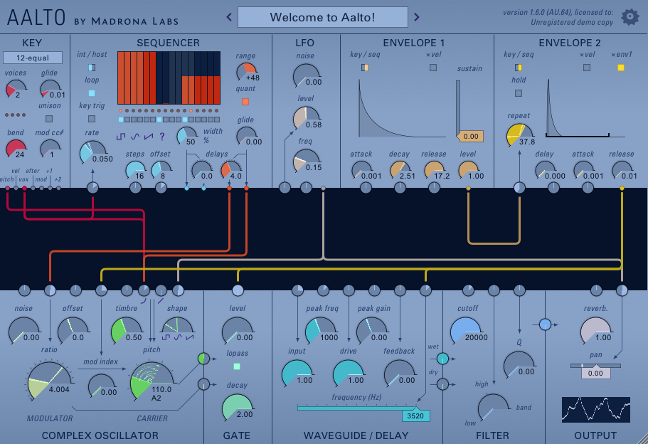 Aalto wird 1.6 - Experimenteller Synthesizer von Madrona Labs