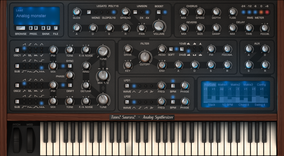 Tone2 Saurus 2 - Synthesizer Plug-in