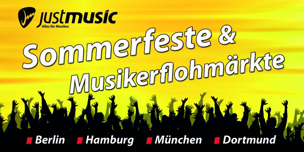 Sommerfeste mit Musikerflohmärkten bei JustMusic