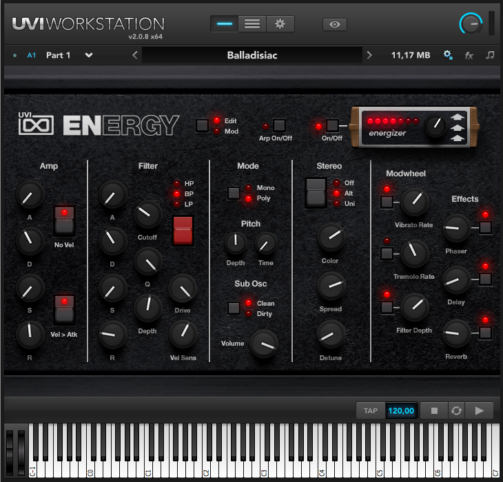 Energy - Synthesizer für UVI Workstation &amp; MachFive