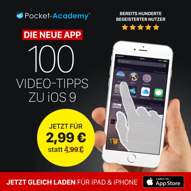 100 Video-Tipps zu iOS 9 als App
