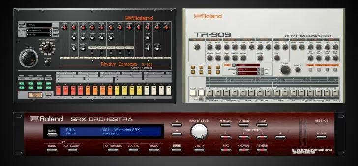 oland TR-808, TR-909 und SRX Orchestra