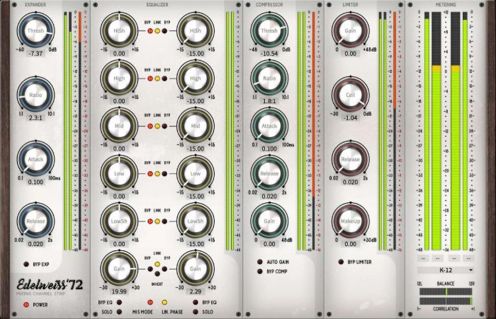 Black Rooster Audio Edelweiss‘72: Kanalzug für das Mixing