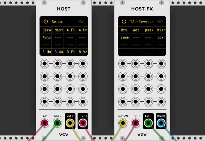 VCV Rack mit Plug-in-Schnittstelle