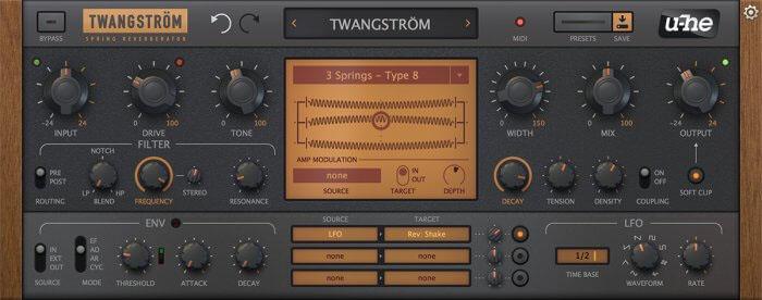 u-he Twangström: Spring Reverb jetzt erhältlich