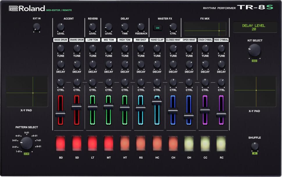 Virtueller MIDI-Controller für die Roland TR-8S von Momo Müller