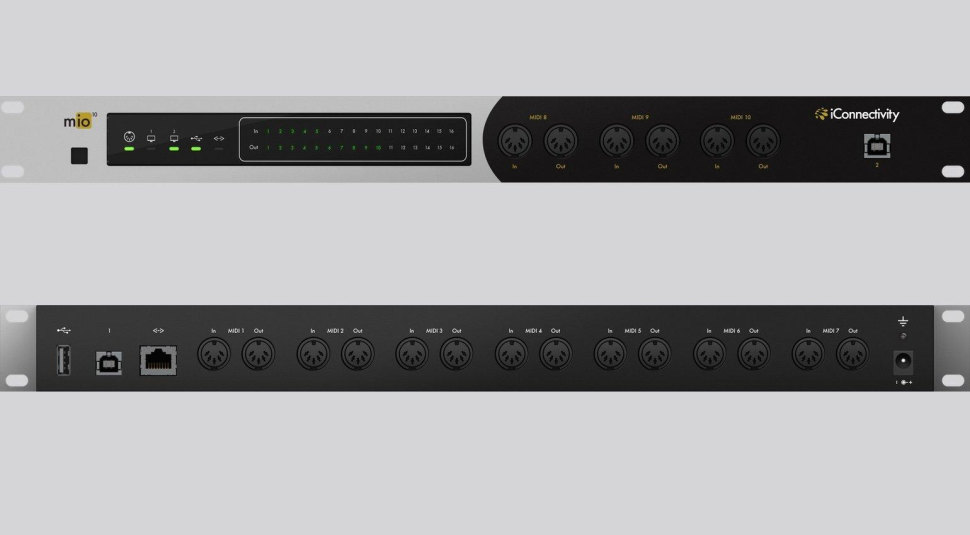 Ob iPad, USB-MIDI-Controller oder Hardware-Sequenzer – mio10 nimmt alle Signale auf und verteilt diese locker weiter.