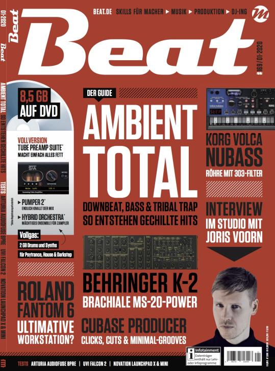 Die neue Beat 01/2020: Ambient Total, Im Test: Behringer K2, Roland Fantom 6 und Korg Volca NuBass u.v.m.