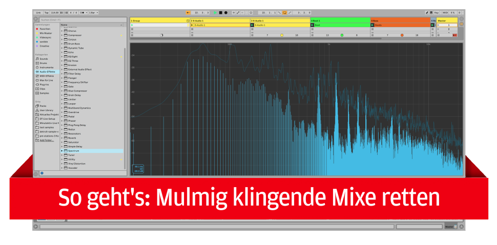 Wie Sie mit dem EQ den Sound verbessern, und was noch helfen kann, um einen gelungenen Gesamtmix zu erhalten, erfahren Sie in diesem Workshop.