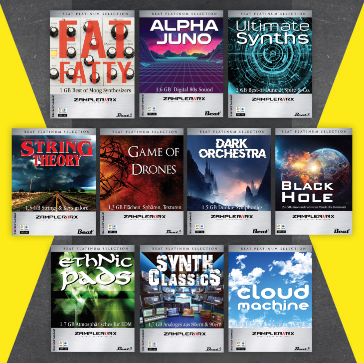 Für den Zampler sind mittlerweile über 75 Soundbänke erhältlich, von denen Sie die zehn besten gekürt haben. Diese stellen wir Ihnen hier vor.