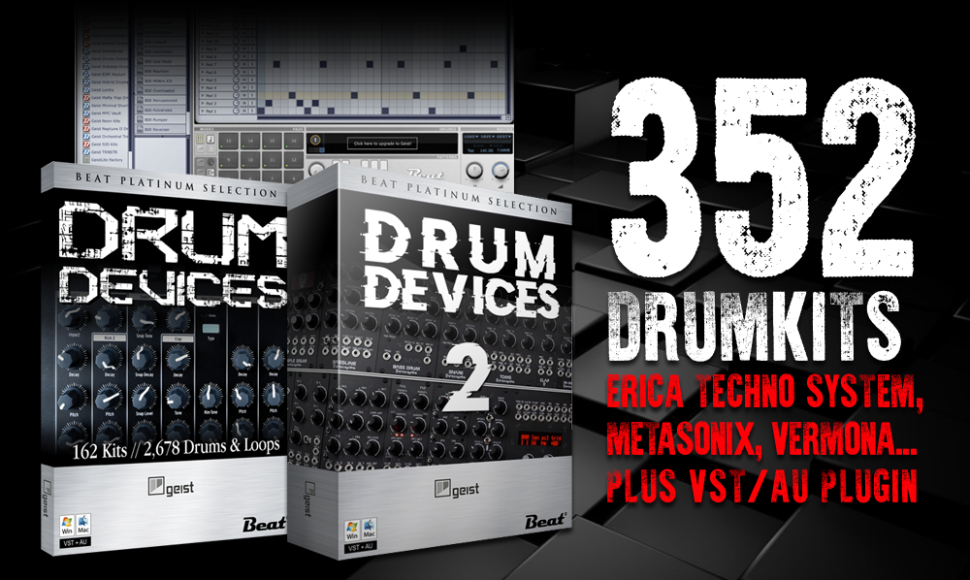 Mit dem Drum Devices Bundle erhalten Sie 352 Drumkits, Patterns und den Drumsampler Geist Lite zum Schnäppchenpreis. Was noch drin ist, erfahren Sie hier.
