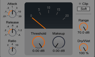 1 Ducking-Effekt: Pumpende Bässe und zerhackte Flächen sind ein typisches Erkennungsmerkmal moderner House-Produktionen. Hierfür wird die Technik des Duckings verwendet: Andere tragende Elemente des Songs werden unterdrückt, sobald die Bassdrum spielt. Dieser Effekt lässt sich in wenigen Schritten mit jedem Kompressor erzeugen, der einen Sidechain-Eingang besitzt. Wir nutzen in unserem Beispiel The Glue.