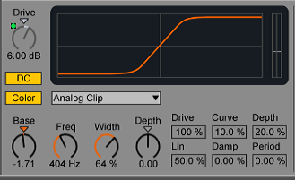 6 Filter, Limiter: Zusätzlich säubern Sie die Seiten mit einem steilen Hochpassfilter von Tiefbassanteilen, denn tiefe Frequenzen kann das menschliche Ohr nicht in der Richtung orten. Mit einem Saturator sorgen Sie bei Bedarf für mehr Drive, ein DC-Filter entfernt dabei ungewollte Gleichstromanteile. Mit einem Enhancer fügen Sie verloren gegangene Höhen hinzu, ein Limiter am Ende fängt Pegelspitzen ab.