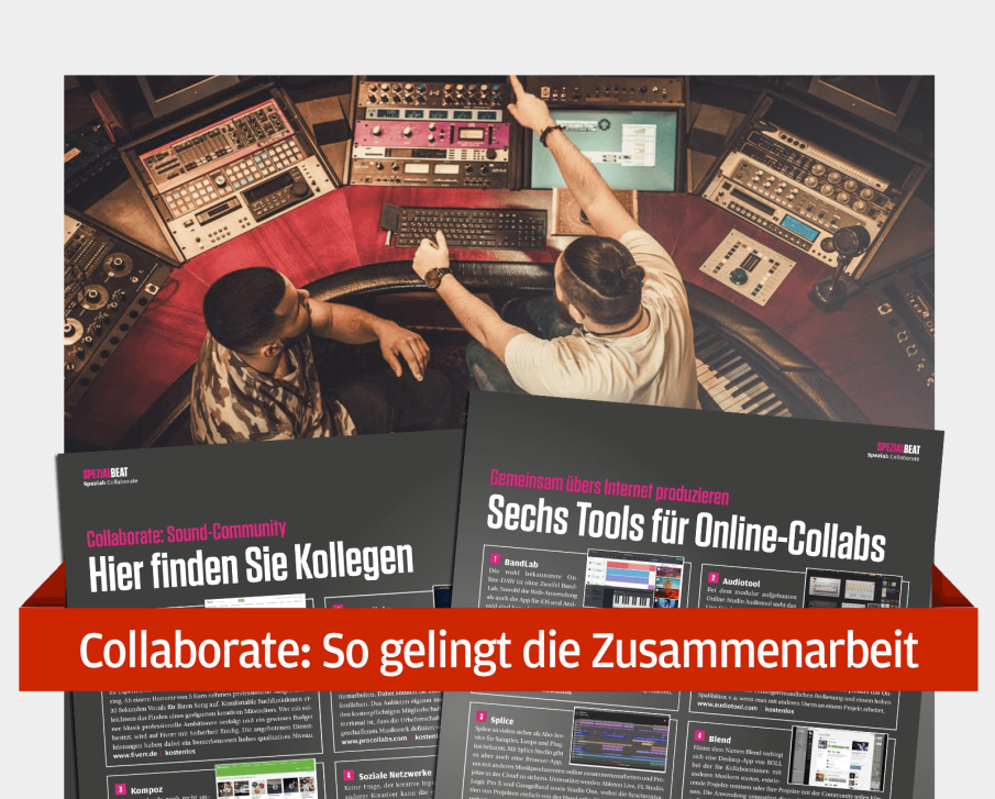 Jetzt ist die Zeit zum produzieren, allein im Studio oder zusammen mit Freunden übers Internet. Wo finden sich Partner und wie funktioniert die Collab?