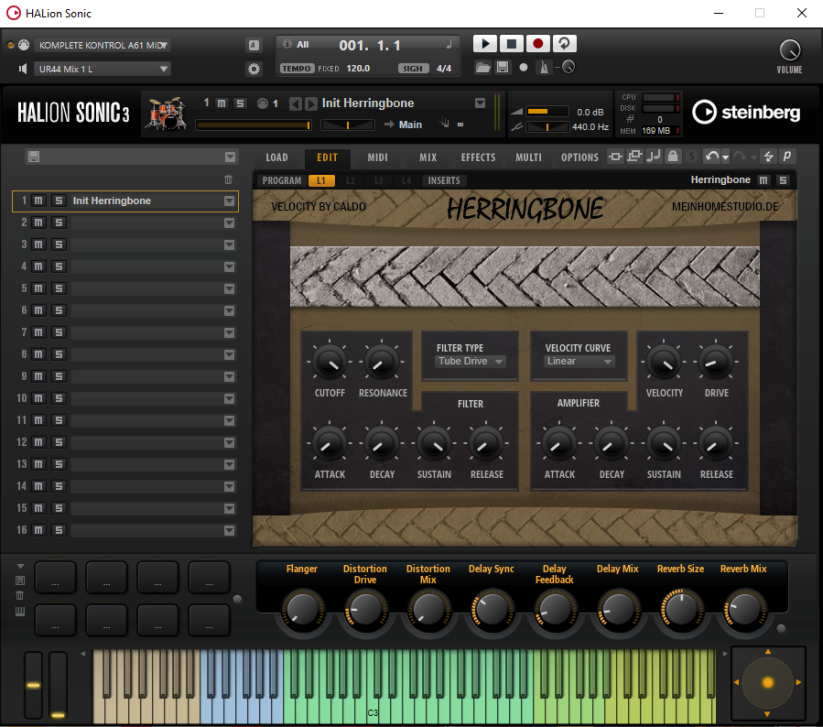 Drums aus Glas, Metall und Stein für Halion SE