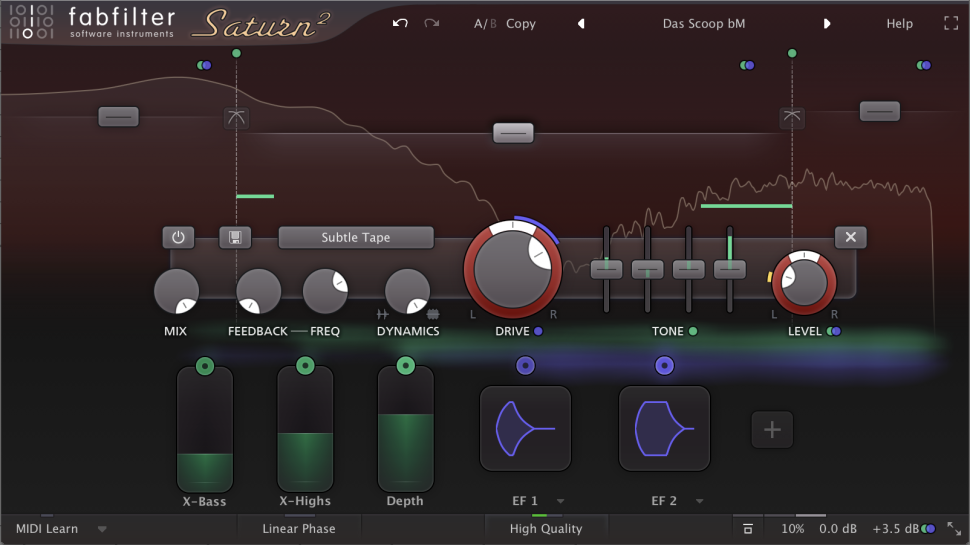 Leichter zu bedienen, bessere Übersicht, mehr Features und zwölf neue Verzerrer-Algorithmen… FabFilter Saturn 2 klingt nach einer gewaltigen Packung.