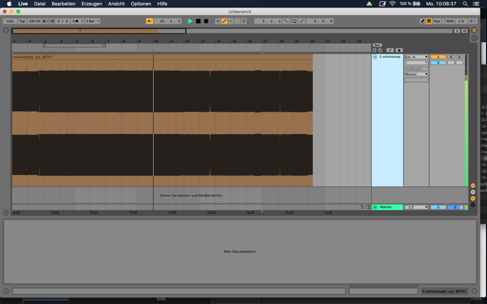 Die Firmware wird als Audiofile über Miniklinke eingespielt