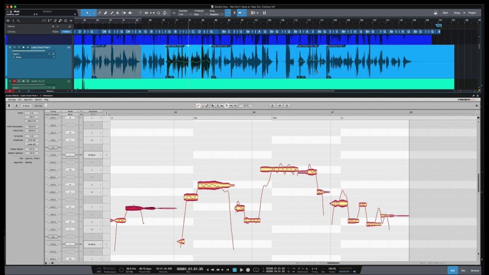 Die tiefgehende Integration von Celemony Melodyne, das in der Vollversion sogar polyphone Gesänge und Licks zuverlässig erkennt und einzelne Noten daraus bearbeiten kann, ist nach wie vor ein Alleinstellungsmerkmal von Studio One.