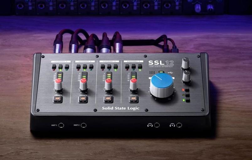 Das Frontpanel des Audio-Interfaces SSL 12