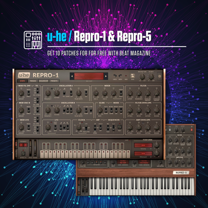 10 Patches jeden Monat kostenlos in der Beat - diesen Monat u-he Repro-1 & Repro-5