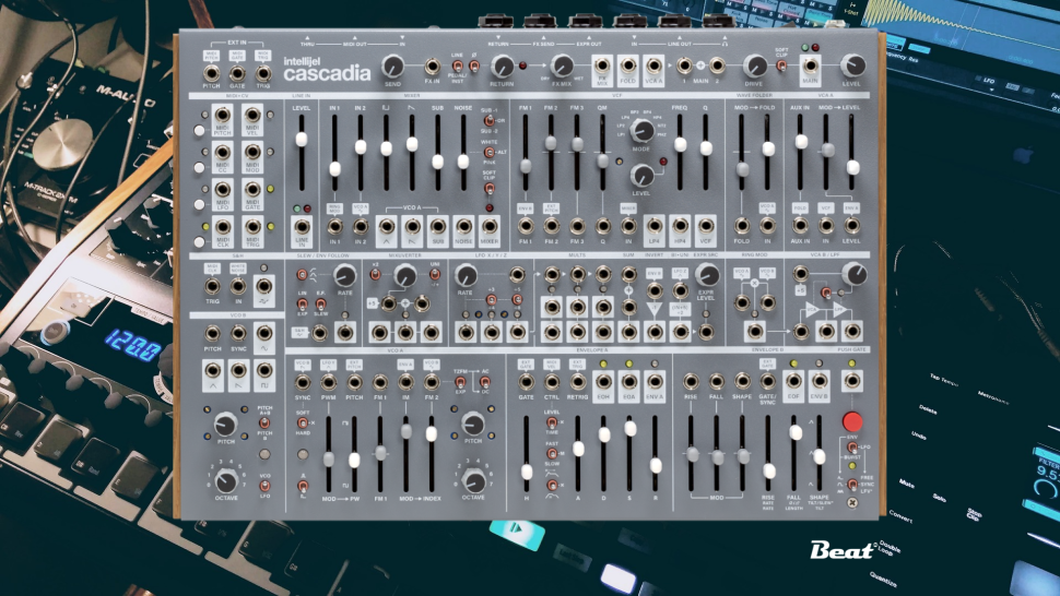 Die Bedienoberfläche vom halbmodularen Synthesizer Intellijel Cascadia