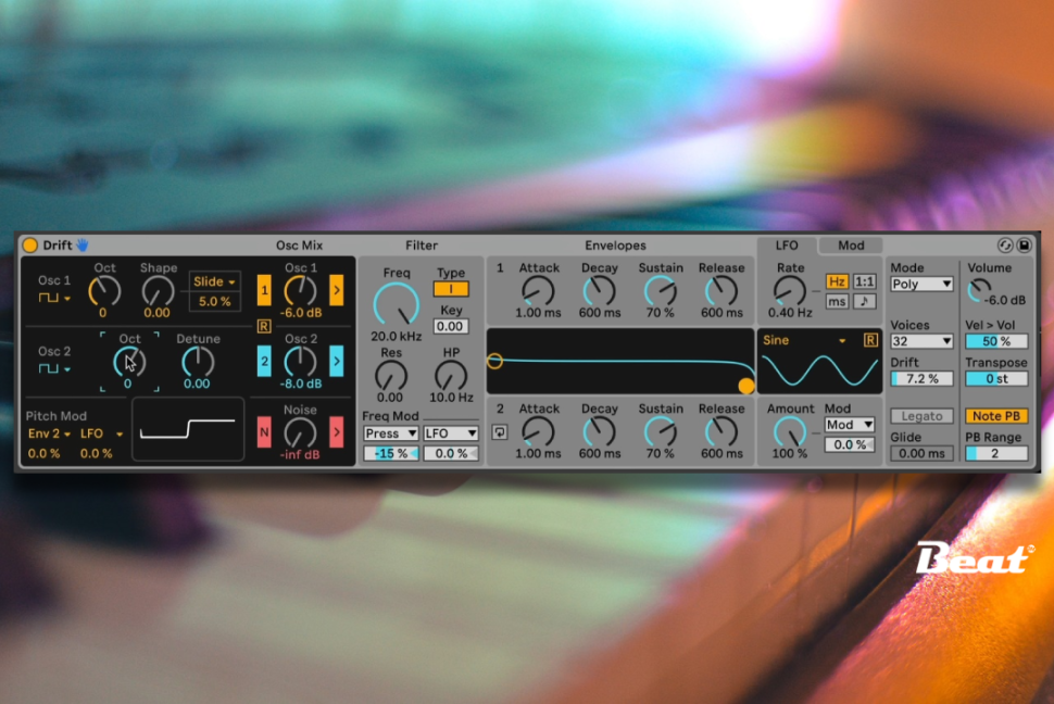 Drift Synthesizer von Ableton Live