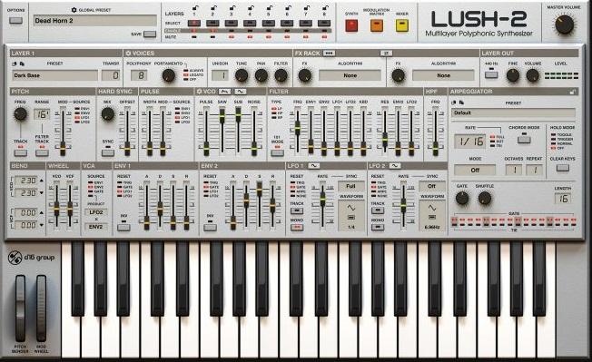 Die GUI des neuen Lush 2 von D16