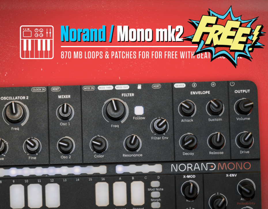 Free Samples! 870 MB AcidBassElectroLoops vom Norand Mono mkII