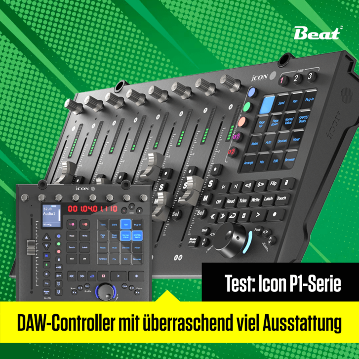 Mit berührungsempfindlichen Motorfadern, frei belegbarem 16 Panel Touchscreen und Anschluss für ein Display bieten die DAW-Controller eine gute Ausstattung zum erschwinglichen Preis.