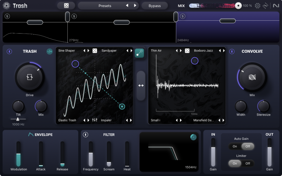 Die Bedienoberfläche von Trash 3
