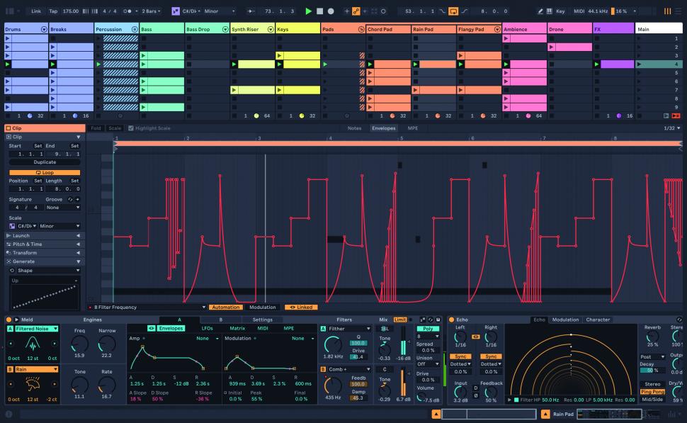 Die GUI der DAW Ableton Live 12