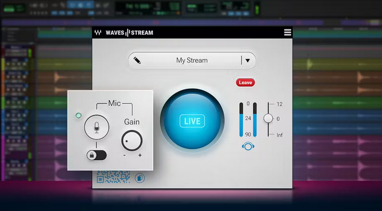Die Bedienoberfläche von Waves Stream