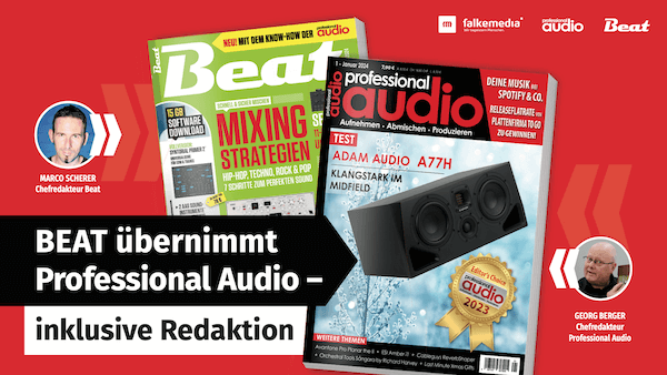 Die falkemedia Gruppe, die seit 2005 mit "Beat" tausende Musikbegeisterte weltweit erreicht, sieht in der Übernahme von "Professional Audio" eine ideale Ergänzung zu ihrem bestehenden Portfolio.