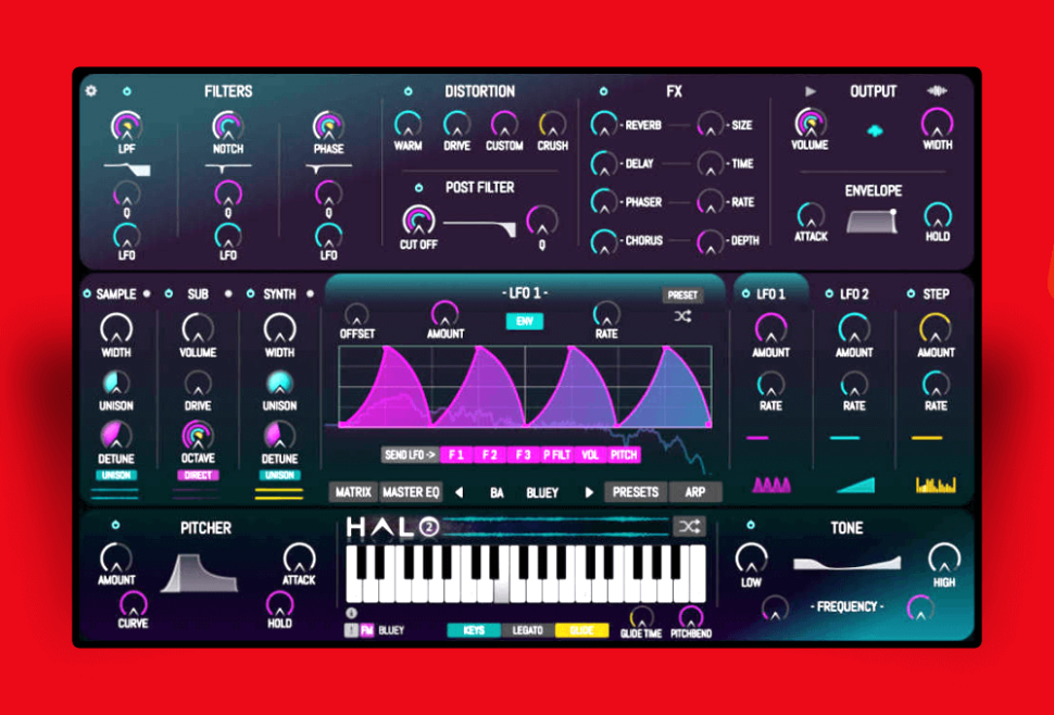 Brachiale Bass-Maschine geschenkt: HALO-2 Lite von DHPlugins