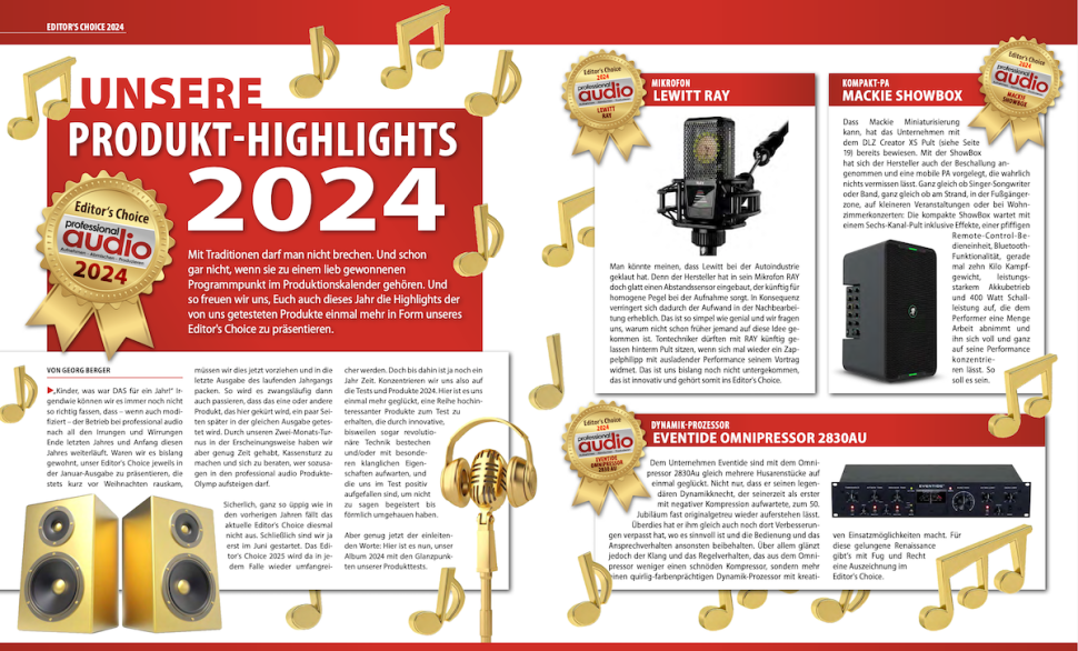 Editor's Choice 2024 – Die Highlights des Jahres gekürt