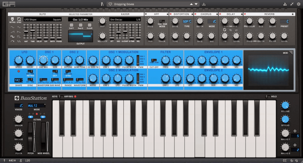 Die Bass Station von GForce klingt wahnsinnig authentisch und kann dank Modmatrix und Sequenzer so viel mehr!