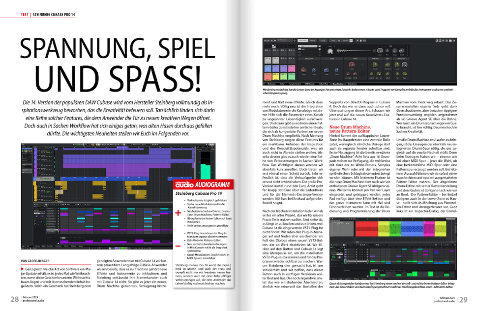 Steinberg hat es mal wieder getan und seine populäre Cubase-DAW einem Major-Update unterzogen.