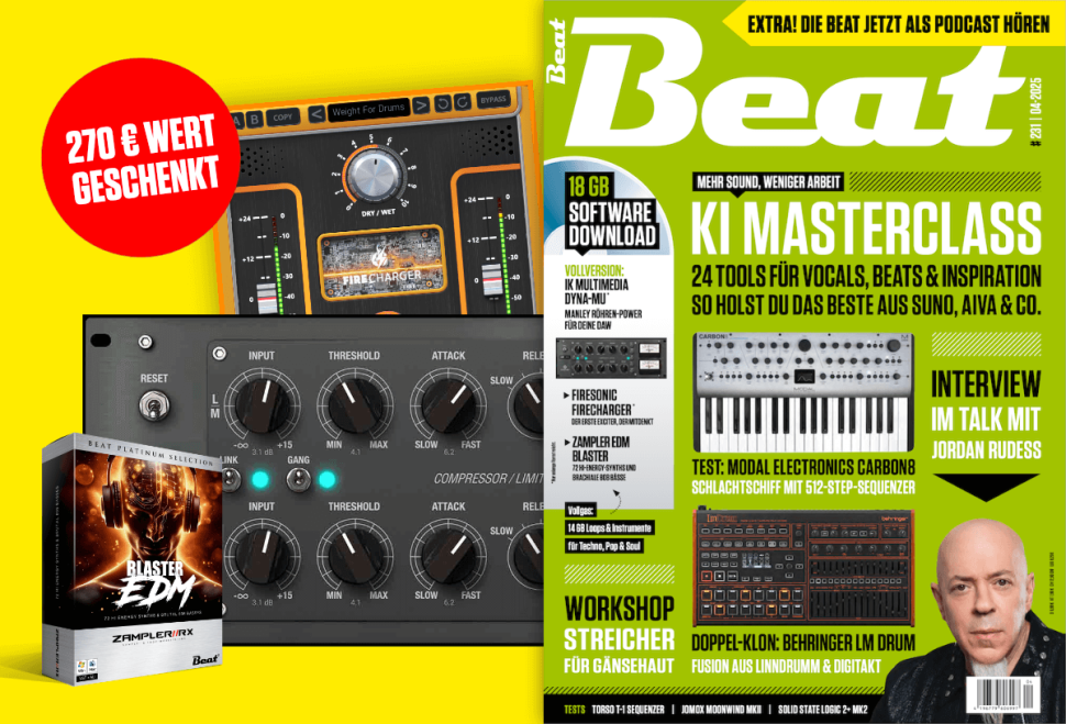 18 GB wertvolle Samples, Drums &amp; Software als Downloads im Heft