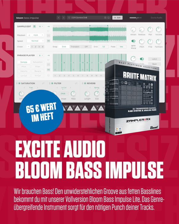 GRATIS mit Beat 09/25: Excite Audio Bloom Bass Impulse Lite