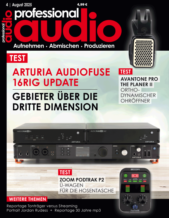 Exklusiv: Jordan Rudess Interview, Avantone Planar The II Test & die MP3-Geschichte – Jetzt in professional audio 04/25
