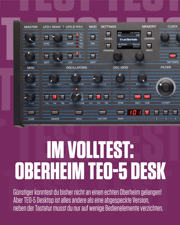 Im Studio-Stresstest: Oberheim TEO-5 Desktop – Kompakt, analog & cineastisch
