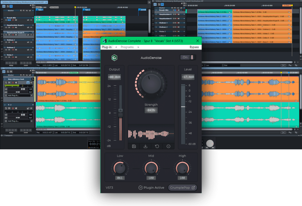 AudioDenoise ist eines der Tools der CrumplePop-Suite, die in Sequoia und Samplitude Suite enthalten ist.