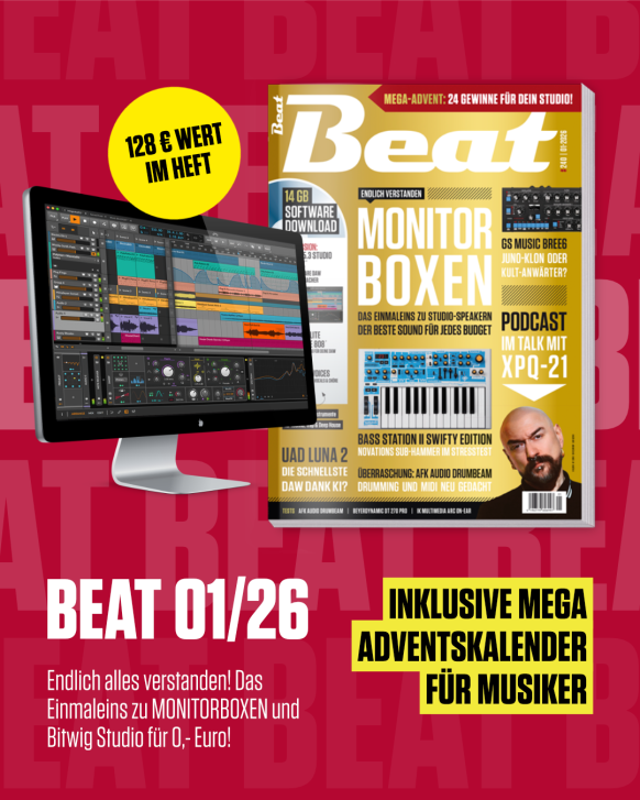 Endlich alles verstanden! Das Einmaleins zu MONITORBOXEN und Bitwig Studio für 0,- Euro! Mit Beat 01/26