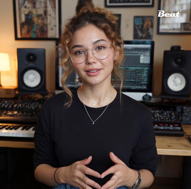 "Tagsüber produziere ich elektronische Musik, die dich zum Tanzen bringt, und abends streame ich Sessions, wo ich Tipps zu Mixing, Producing und allem dazwischen teile. Wenn du Fragen hast – frag einfach!"