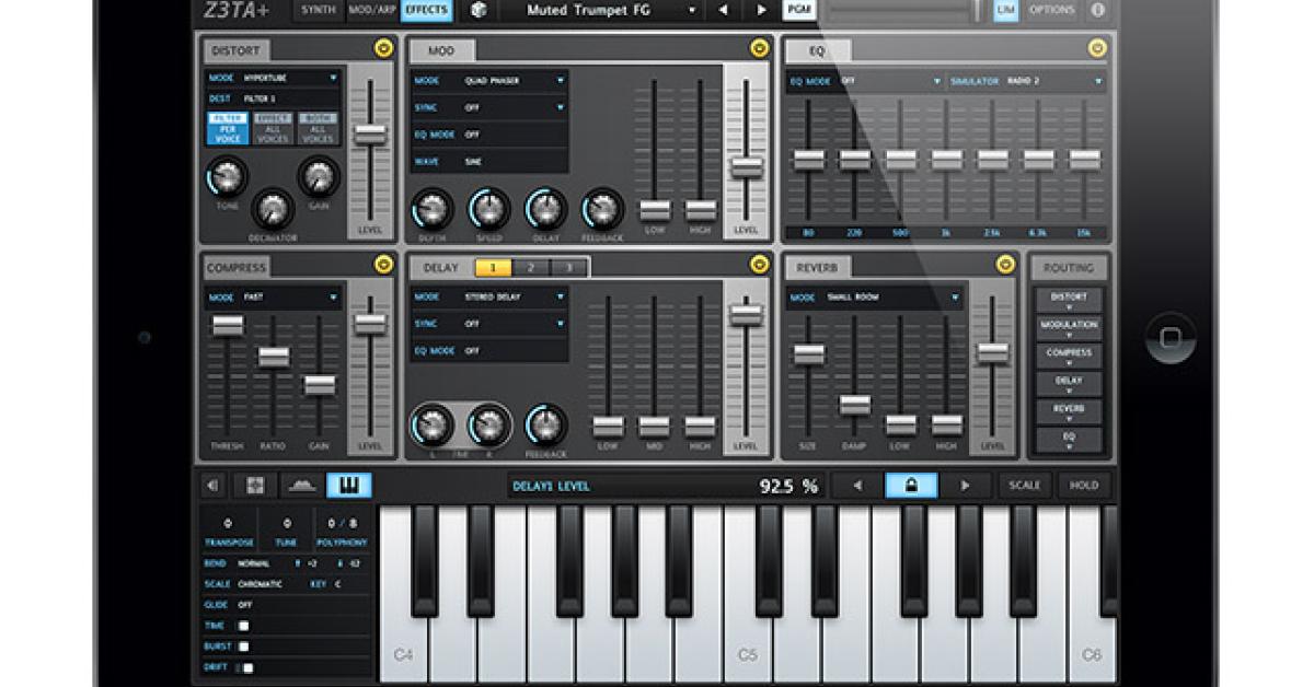 Cakewalk Z3TA+ Synthesizer für iOS Beat