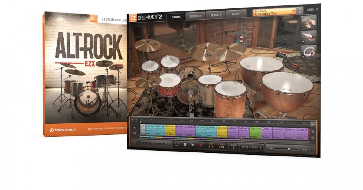 Toontrack veröffentlicht AltRock EZX und AltRock MIDIPack Beat