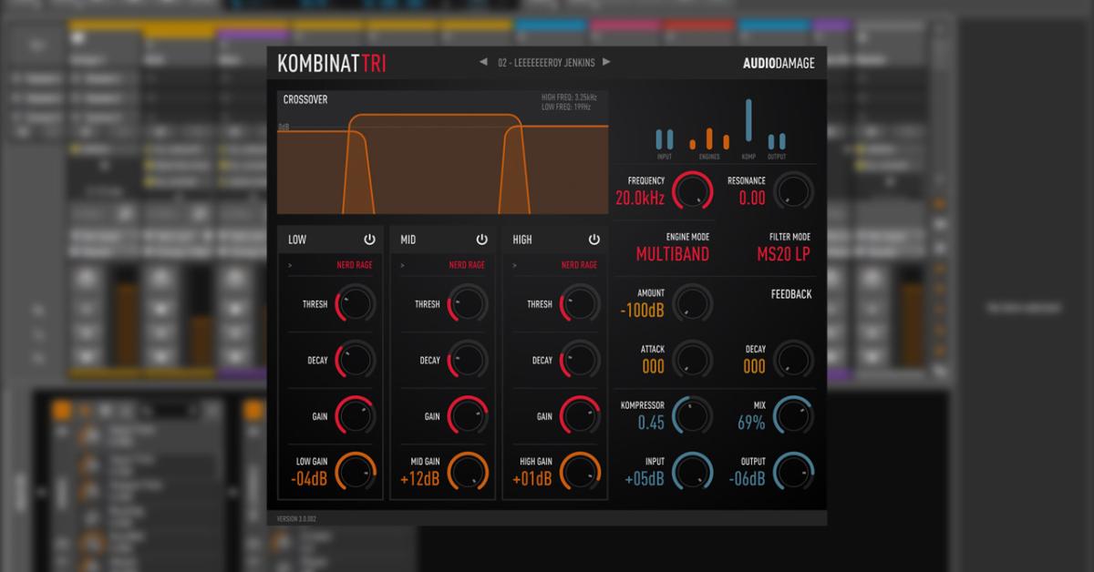 Audio Damage Kombinat Tri Kreative Zerstörung neu aufgelegt